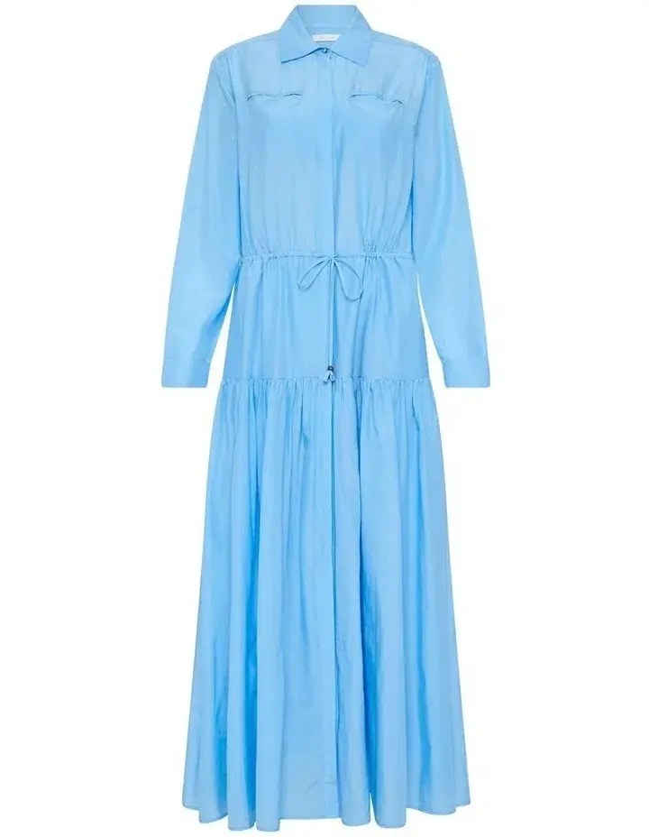 Sass & Bide The Weather Shirt Dress Sky Blue Size 14 - Image 5