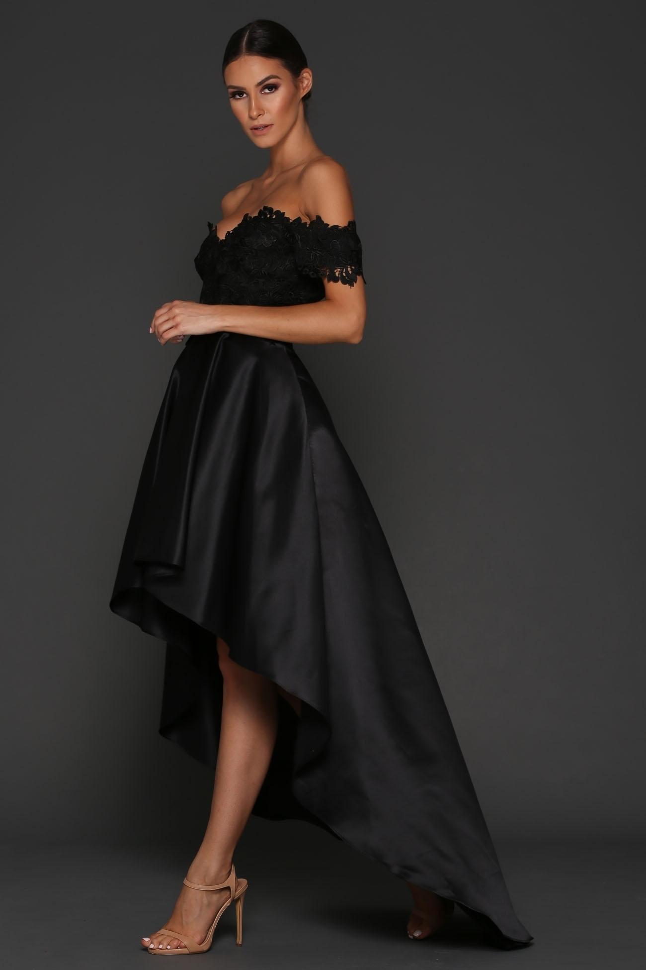 Elle Zeitoune Rosie Strapless Black Lace Dress Size 10 - Image 3