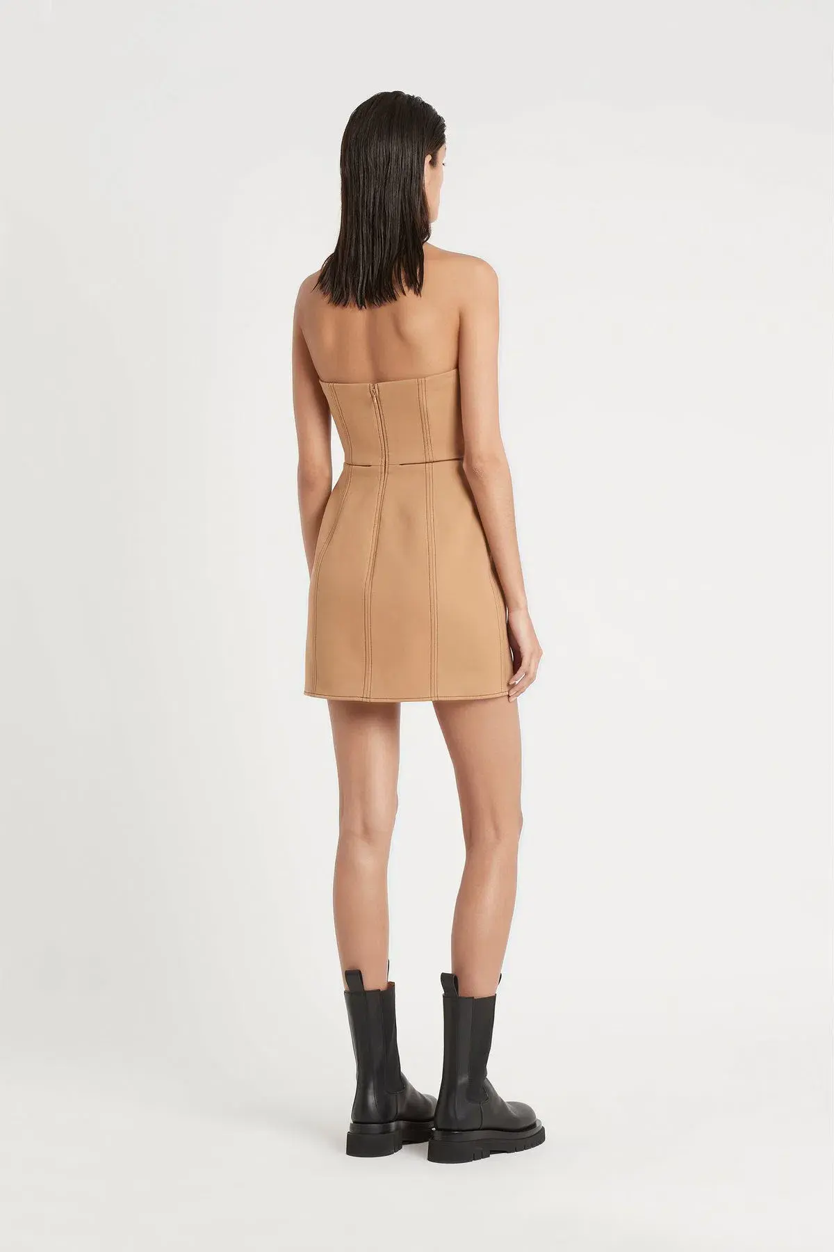 Sir The Label Andre Strapless Mini Dress Camel Size 0 / Au 6 - Image 2