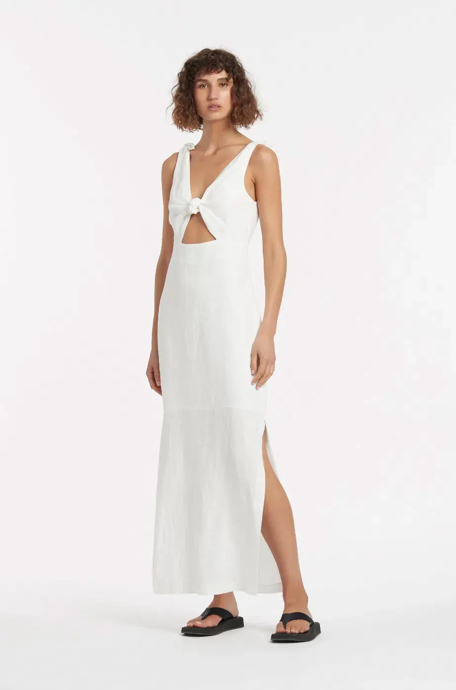 Sir The Label Alexandre Tie Midi Dress Ivory Size 0 / Au 6 - Image 1