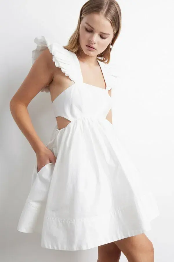 Aje Midsummer Mini Dress White Size 8 - Image 4