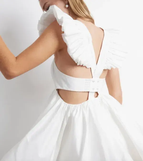 Aje Midsummer Mini Dress White Size 8 - Image 3