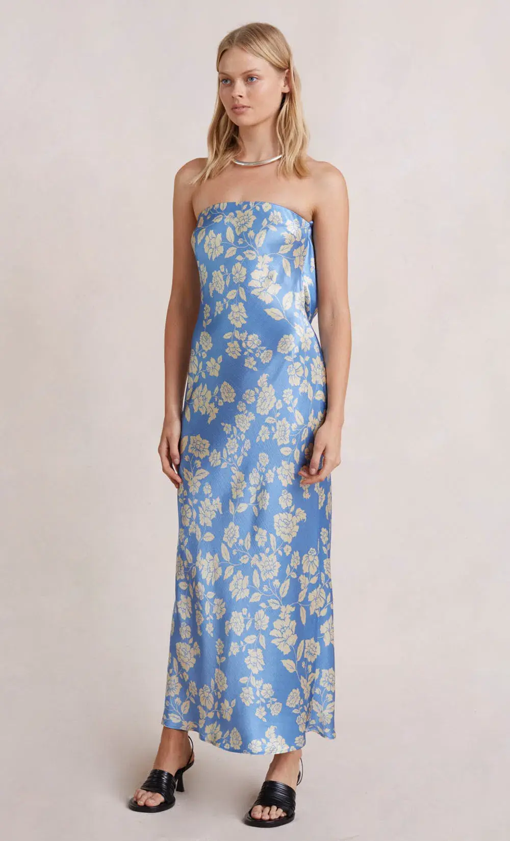 Bec & Bridge Blossom Dress Blue Print Size 8 for rent on The Volte - main image