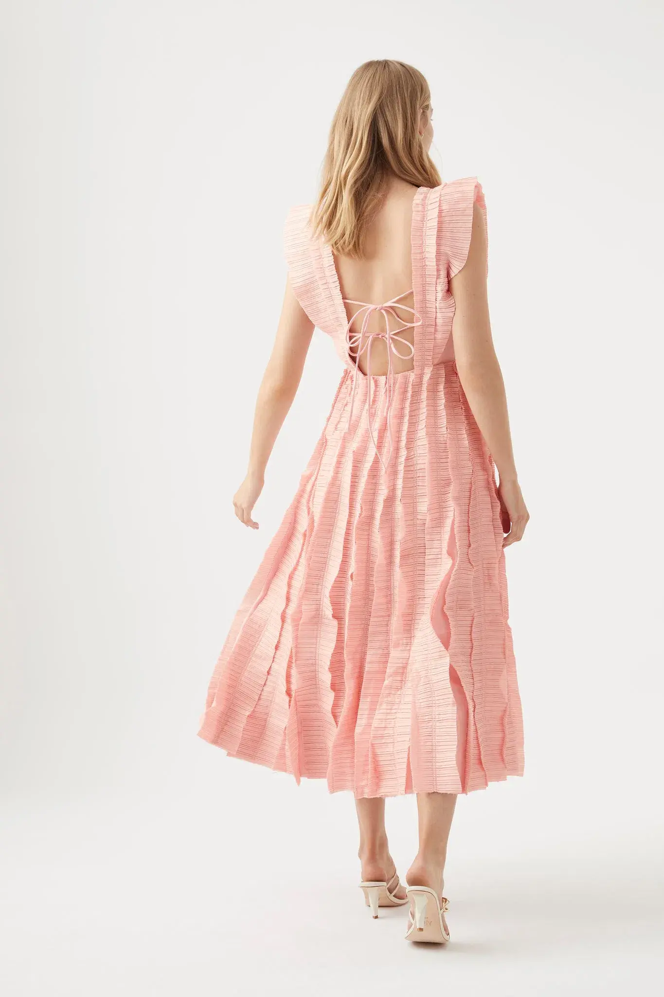 AJE - Hybrid Midi Dress Rose Pink - Size AU 12 - Image 4