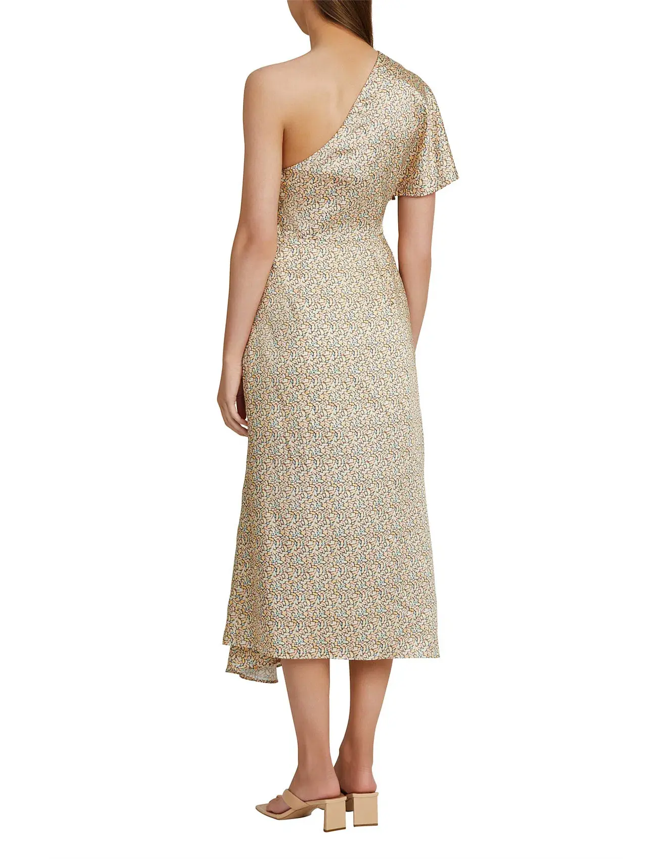Acler Fisher One Shoulder Dress Gold Size 6 - Image 2