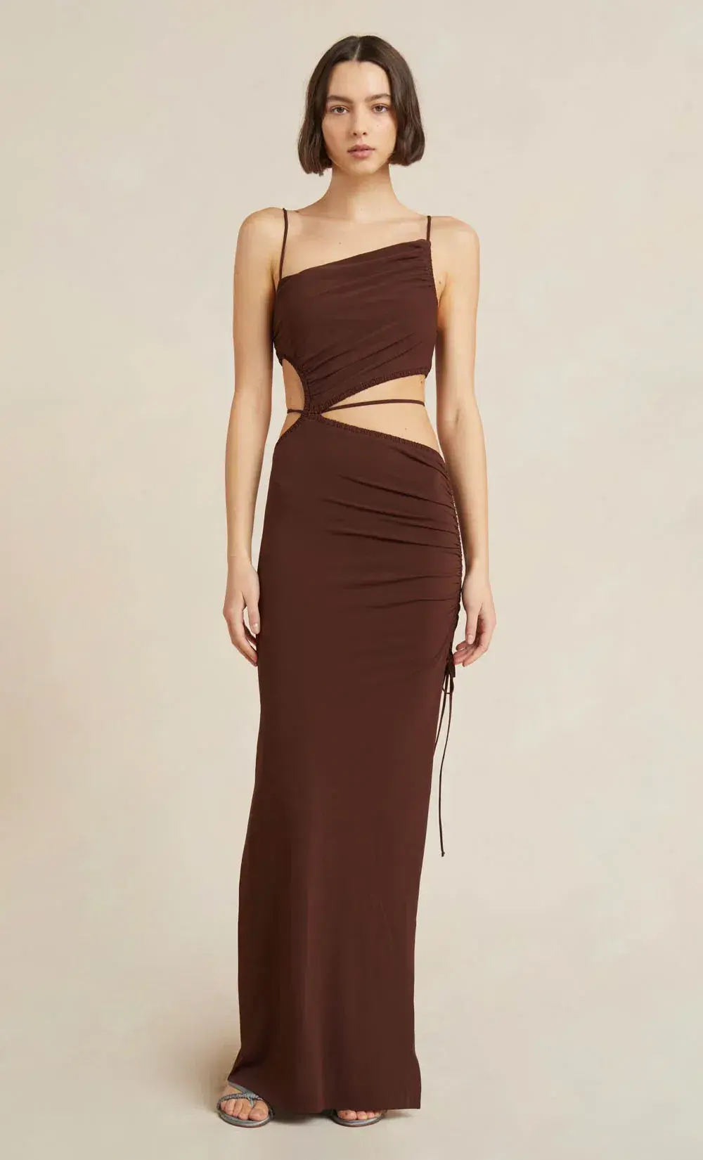 Bec & Bridge Dilkon Maxi Dress in Dark Chocolate Size 6 for rent on The Volte - main image