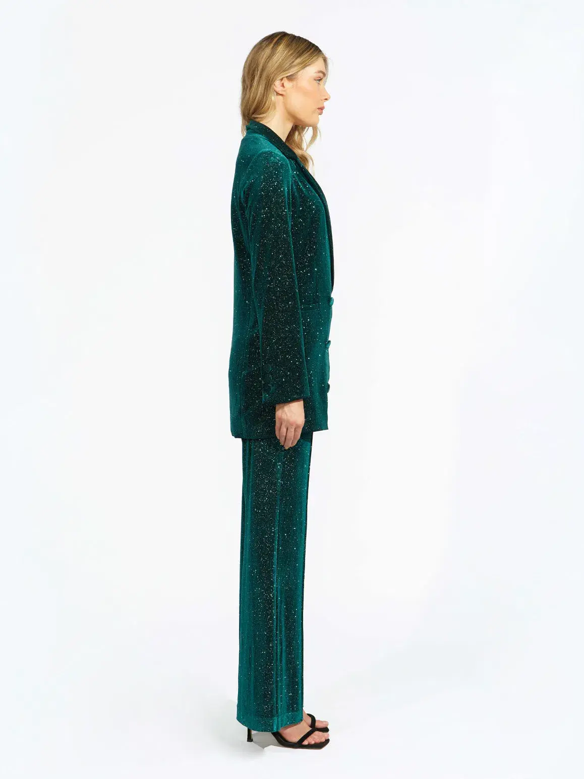 Alice McCall Midnight Magic Two-Piece Suit Forest Green Size 6 - Image 3