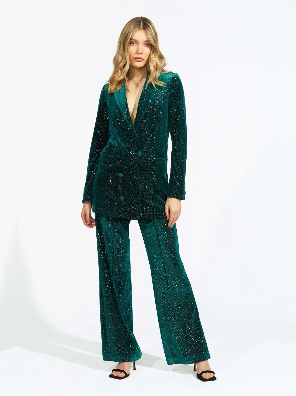 Alice McCall Midnight Magic Two-Piece Suit Forest Green Size 6 - Image 1