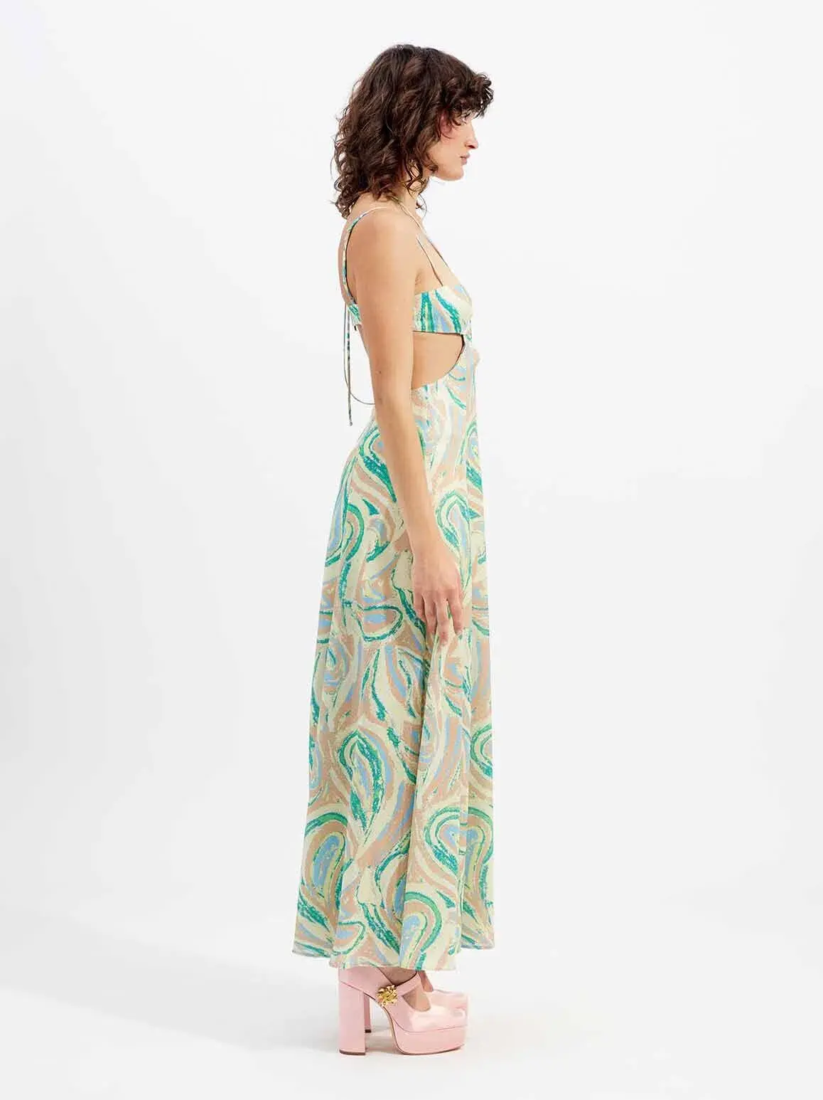 Alice McCall Swan Lake Midi Dress in Citrus Size 10 - Image 4