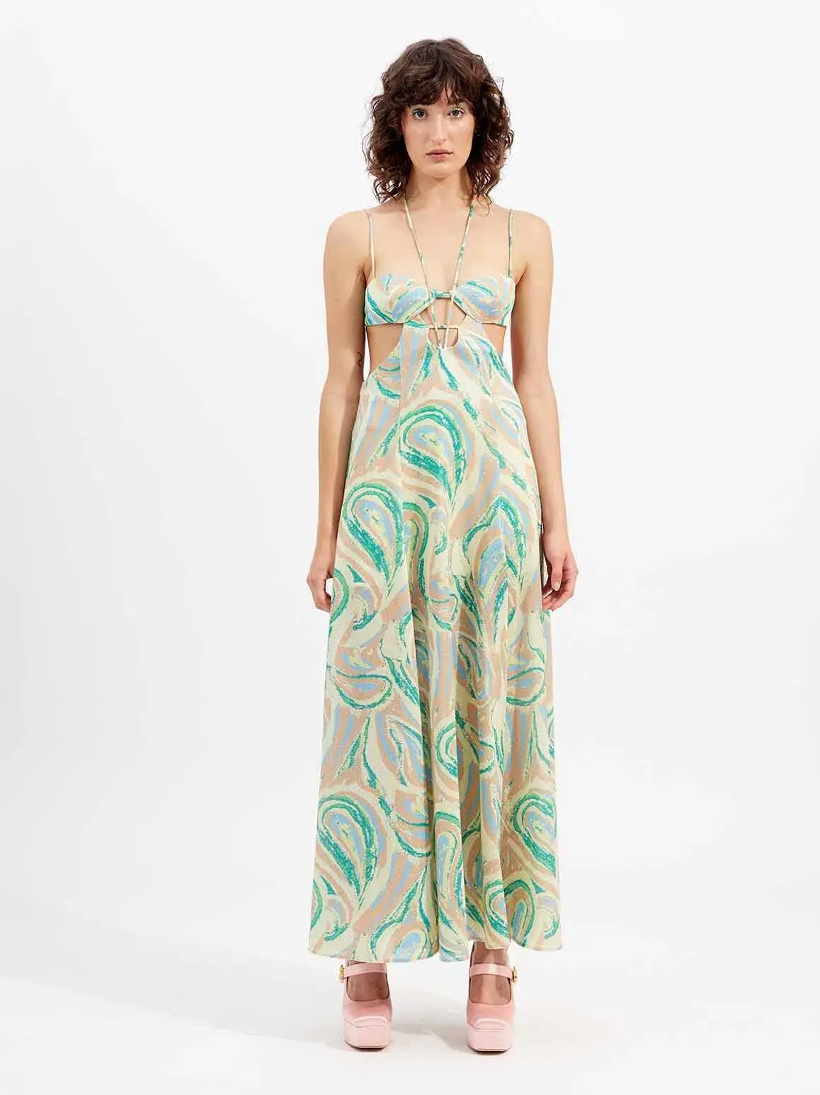 Alice McCall Swan Lake Midi Dress in Citrus Size 10 - Image 1