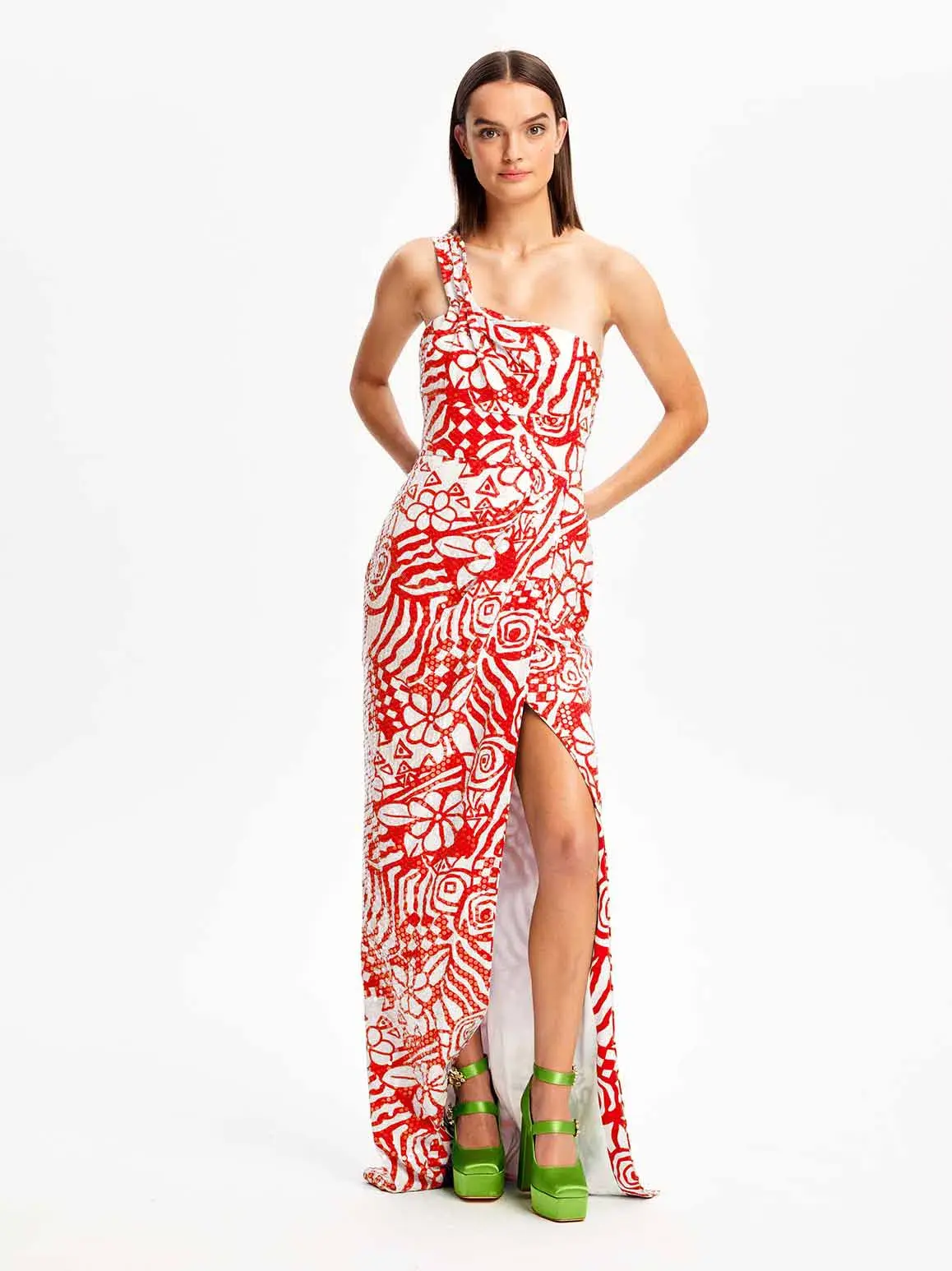 Alice McCall Daisy Daze Gown Salsa Red Size 10 - Image 1