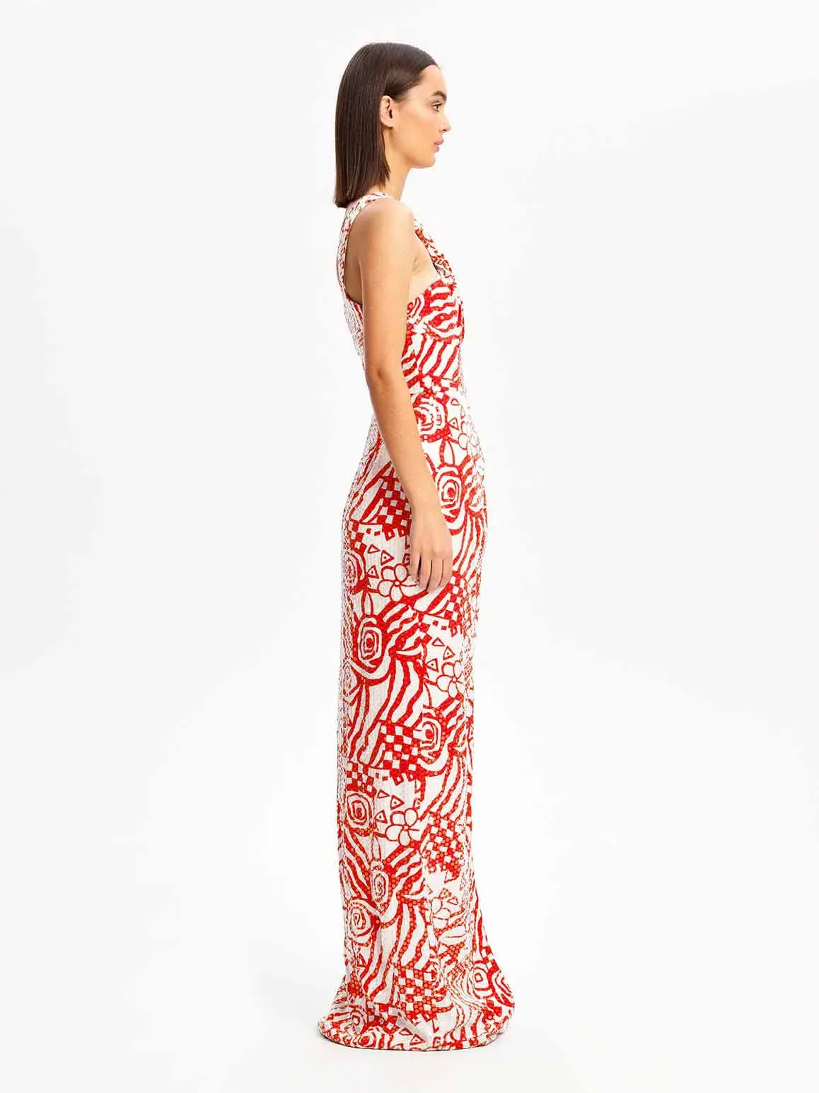 Alice McCall Daisy Daze Gown Salsa Red Size 10 - Image 3
