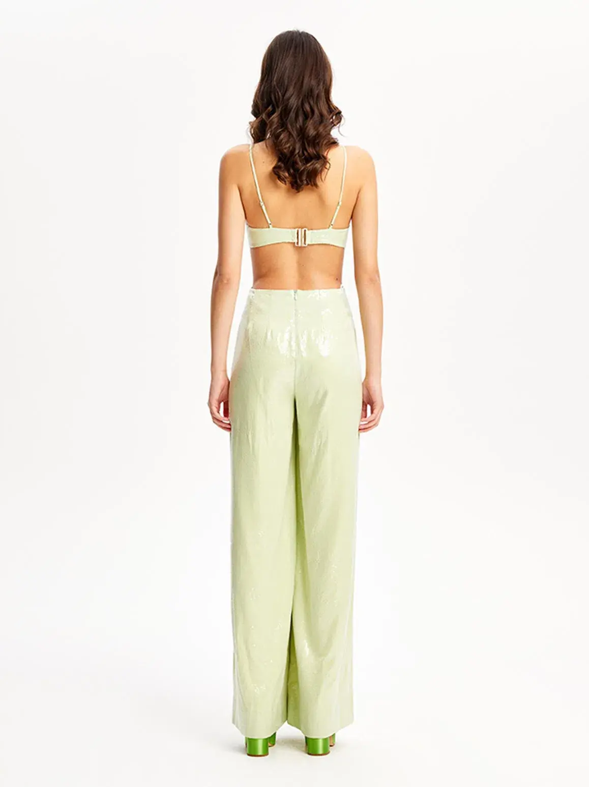 Alice McCall Night Sky Jumpsuit Lime Cream Size 8 - Image 5
