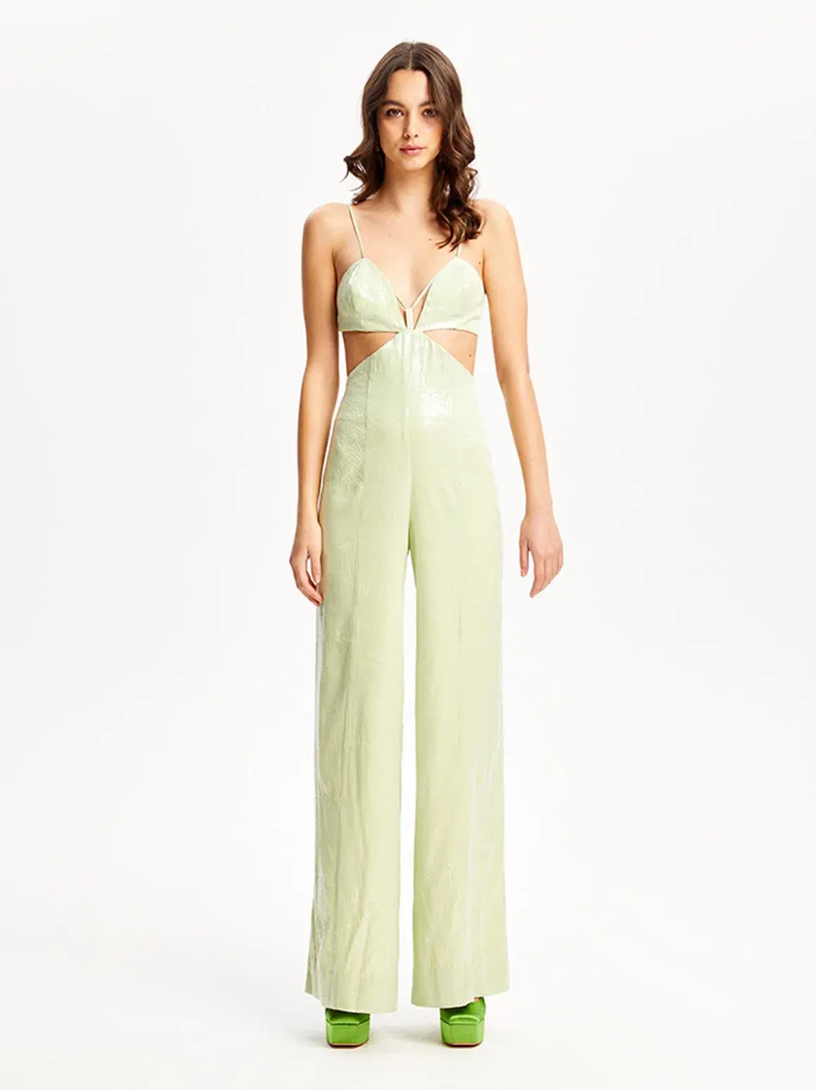 Alice McCall Night Sky Jumpsuit Lime Cream Size 8 - Image 1