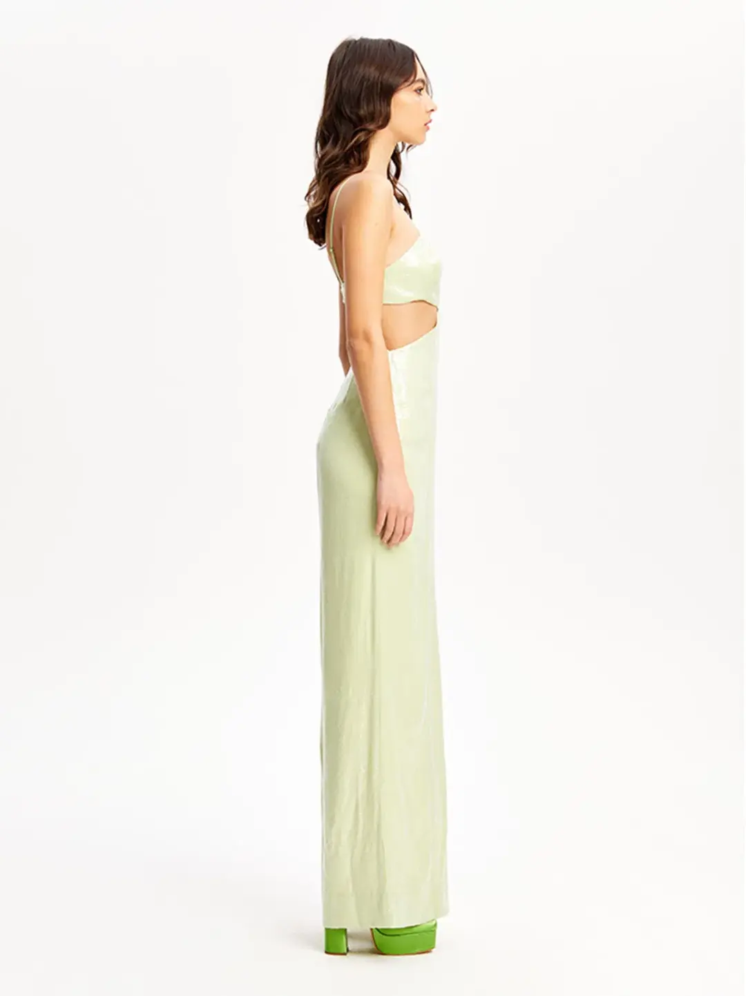 Alice McCall Night Sky Jumpsuit Lime Cream Size 8 for rent on The Volte - main image