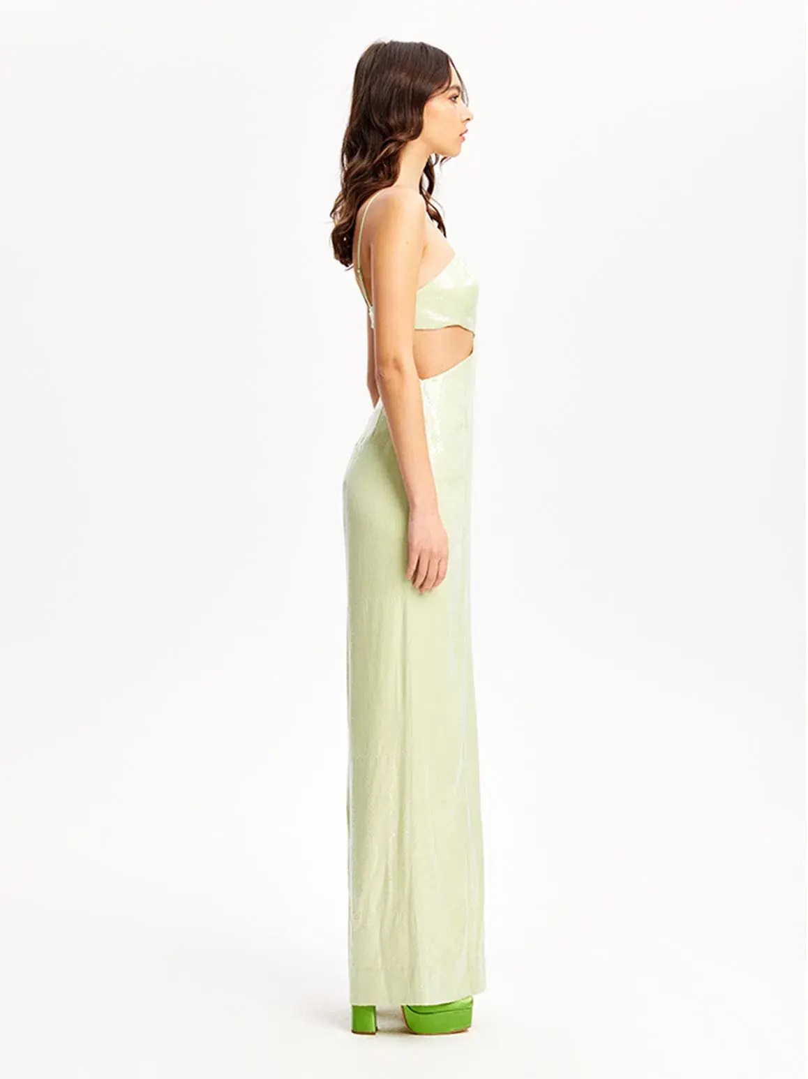 Alice McCall Night Sky Jumpsuit Lime Cream Size 8 - Image 4