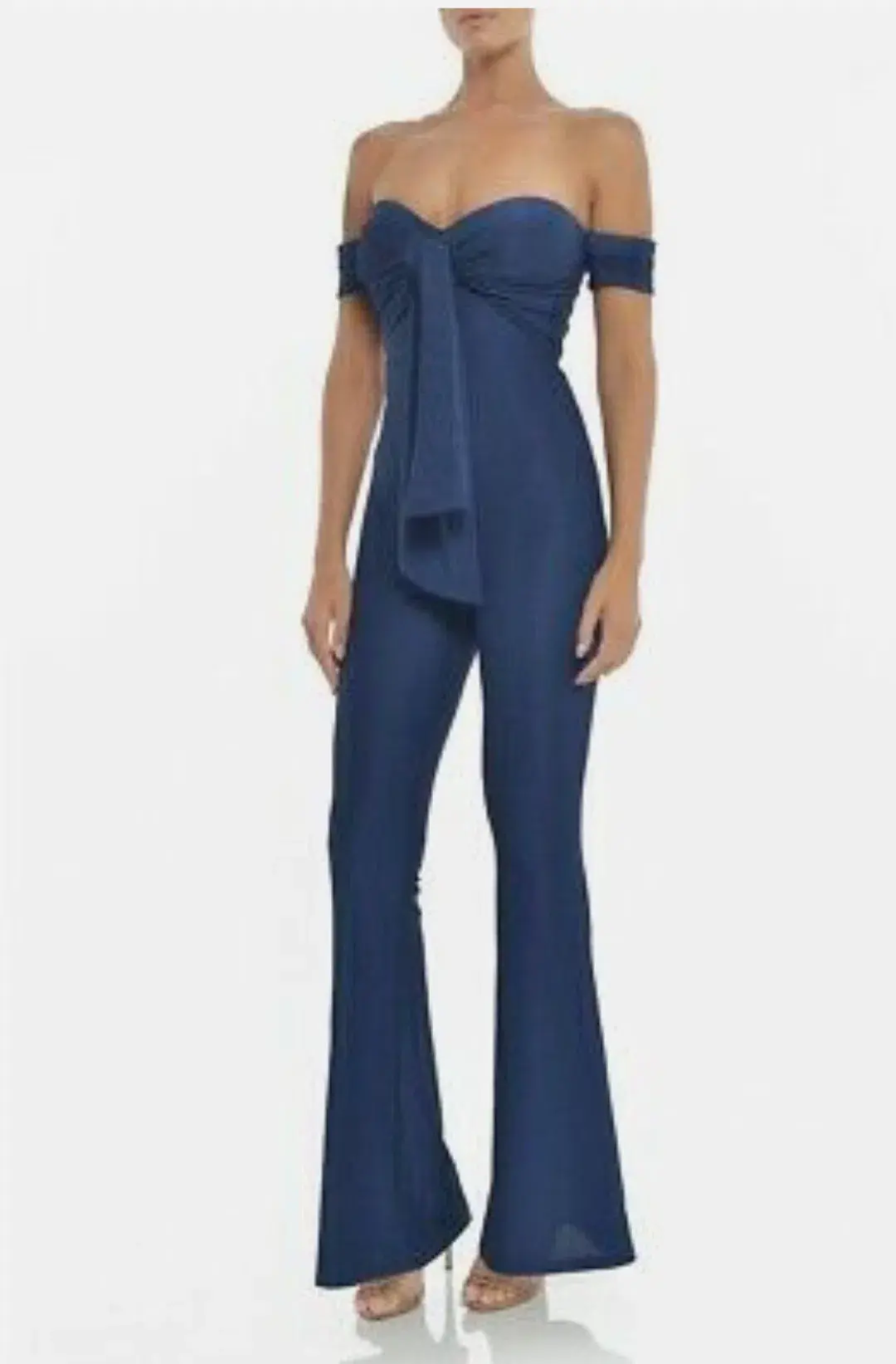 MISHA Malika Off Shoulder Jumpsuit Navy Size 8/S - Image 1
