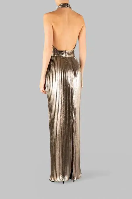 Carla Zampatti Monroe Gown Gold Size XS - Image 3