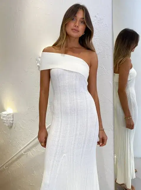 Anna Quan Brea Knit Dress White Size 8 - Image 4