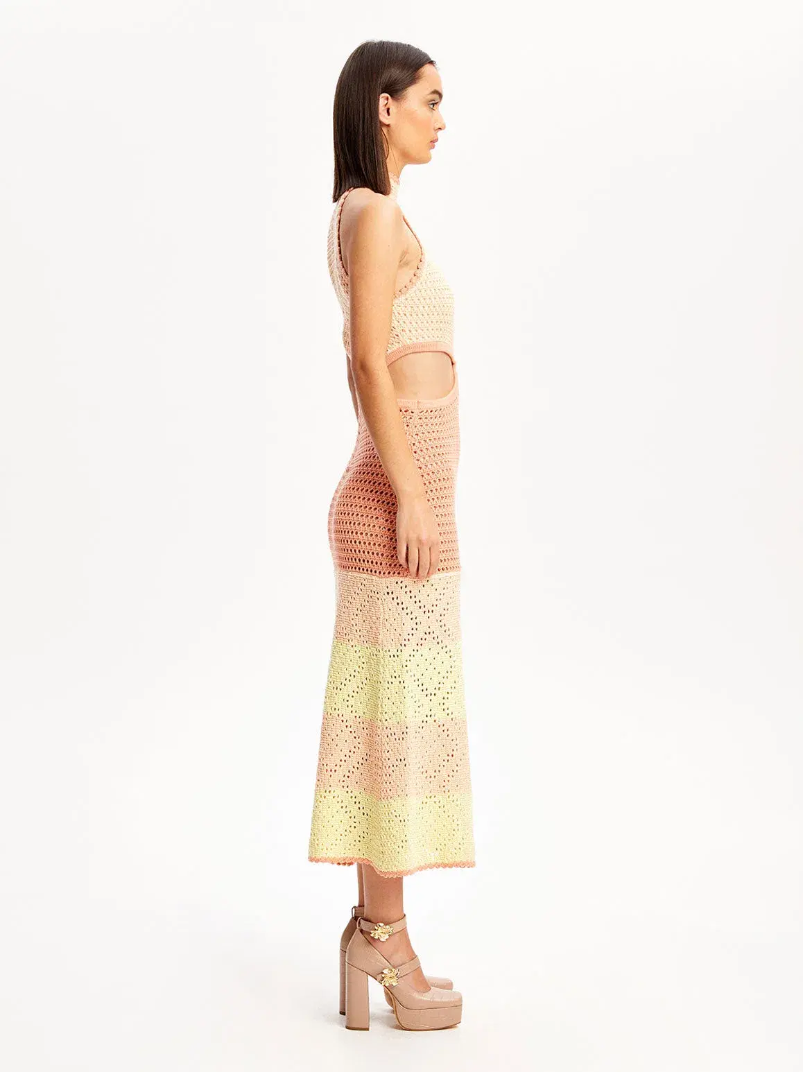 Alice McCall Salty Kisses Midi Dress Tea Rose Pink Size L / AU 12  - Image 2