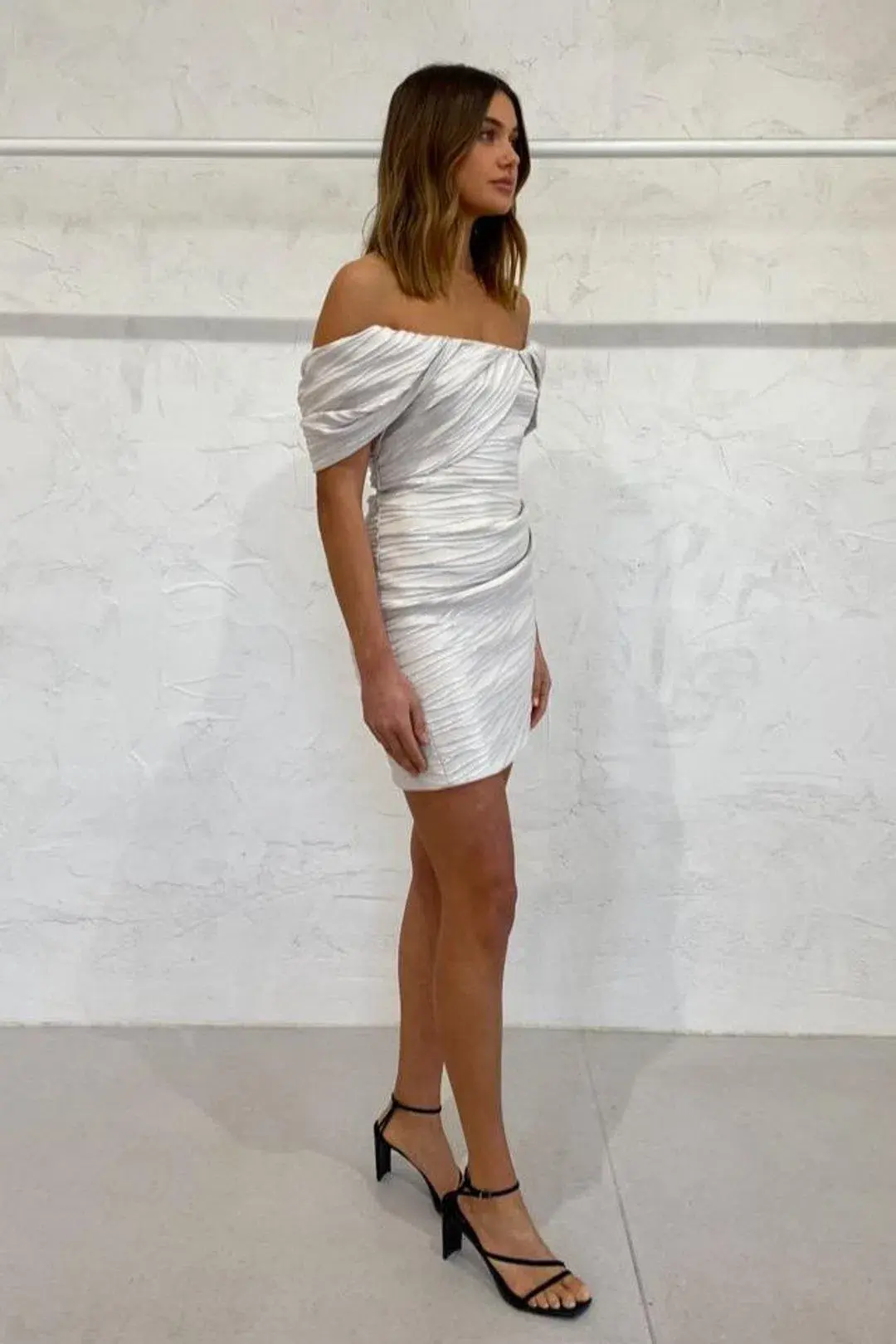 Acler Grivell Dress Silver Size 8 - Image 6