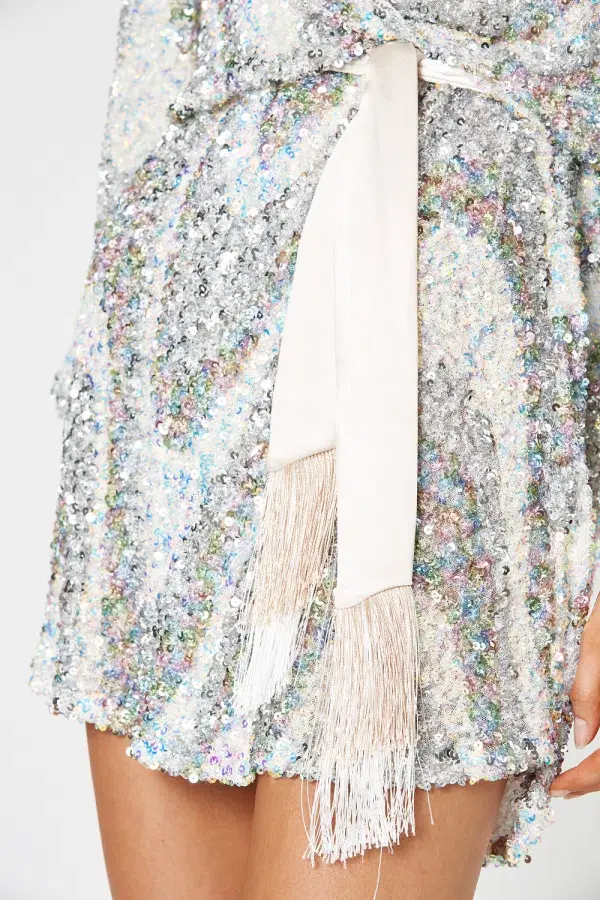 Winona Rhapsody Wrap Dress Sequin Size 12 - Image 4