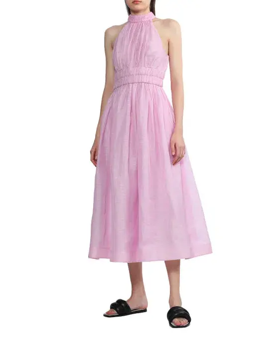 Zimmermann The Prima Halter Midi in Persimmon Size 16 - Image 1