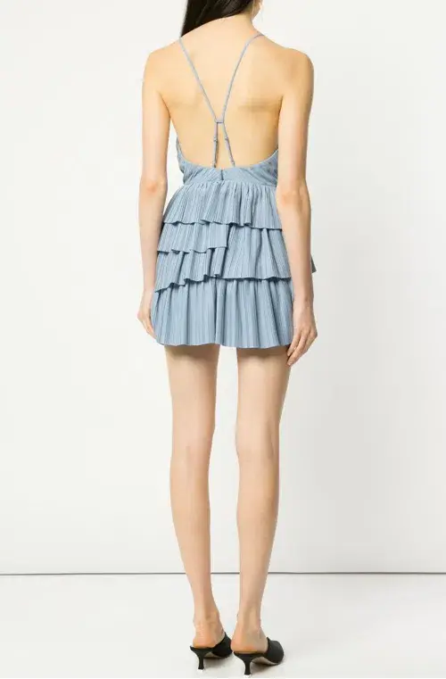 Alice McCall Finesse Mini Dress Pebble Blue Size 10 - Image 4