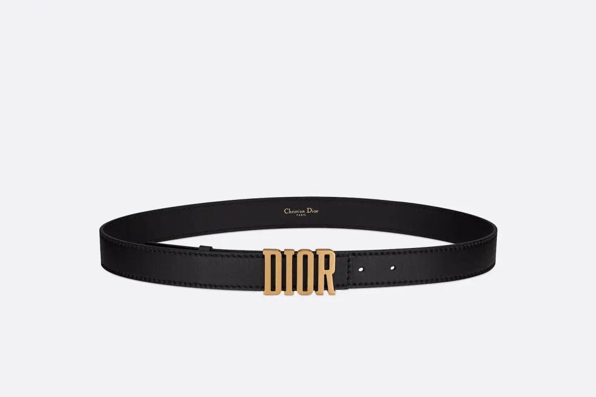 Dior 2022 D Fence Belt Black 80cm - Image 2