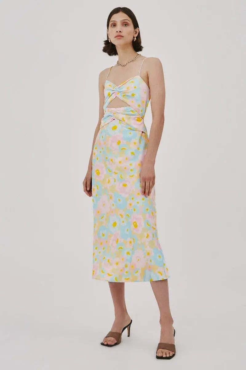 C/MEO Collective Contempo Short Sleeve Dress Butter Blurred Floral Size XXS / Au 4 - Image 1
