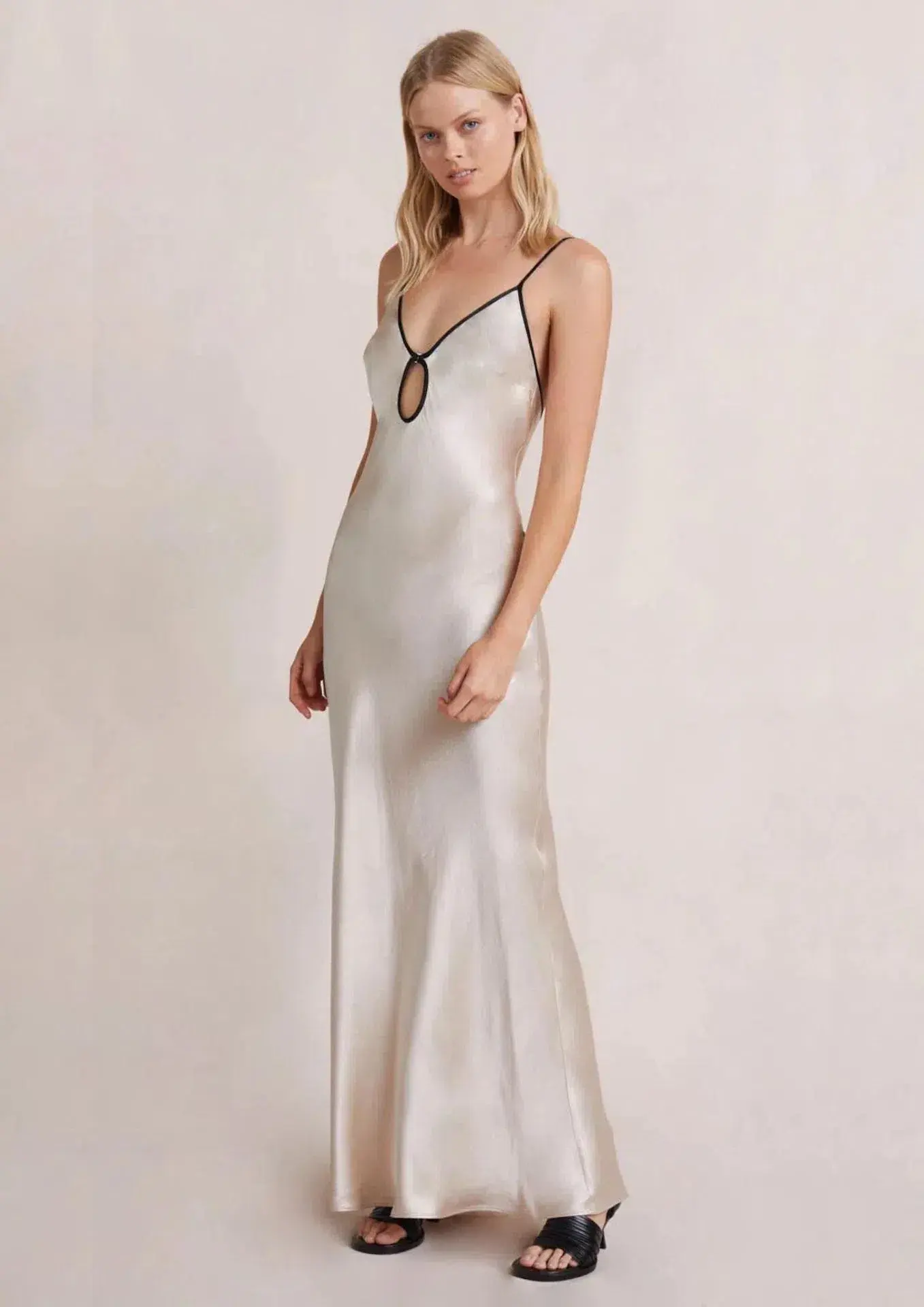 Bec & Bridge Kara Keyhole Maxi Dress Sand Size 10  - Image 1