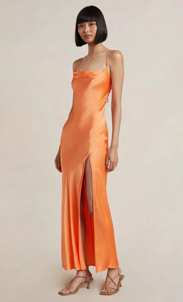 Bec & Bridge Annika Cowl Gown Sorbet Size 8  for rent on The Volte - main image