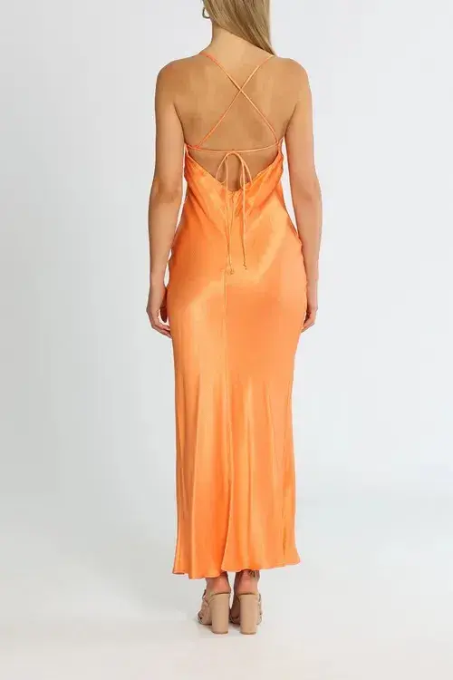 Bec & Bridge Annika Cowl Gown Sorbet Size 8  for rent on The Volte - main image