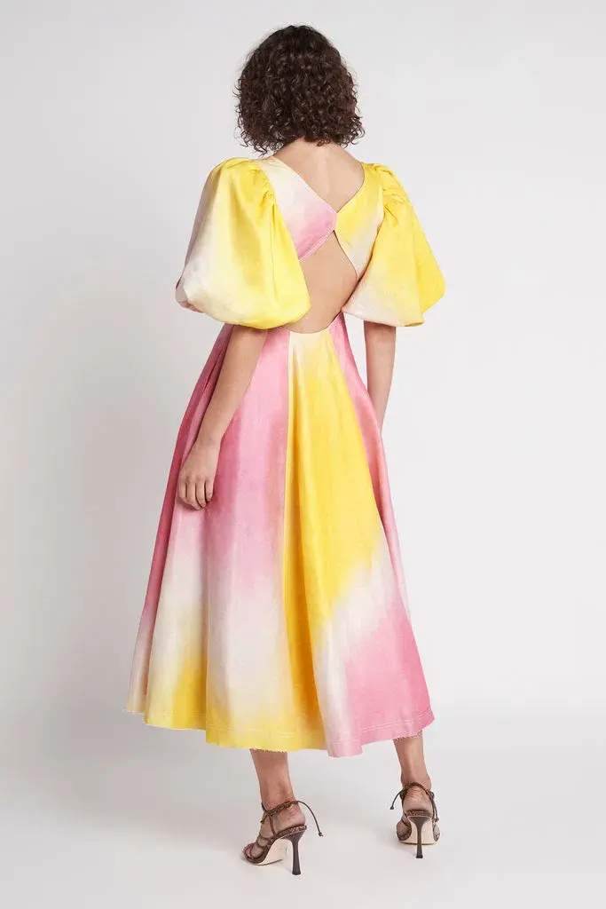 Aje Cloud Burst Midi Dress Tie Dye Print Size 6 - Image 3