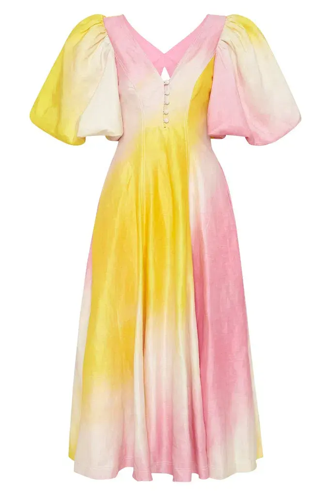 Aje Cloud Burst Midi Dress Tie Dye Print Size 6 - Image 7