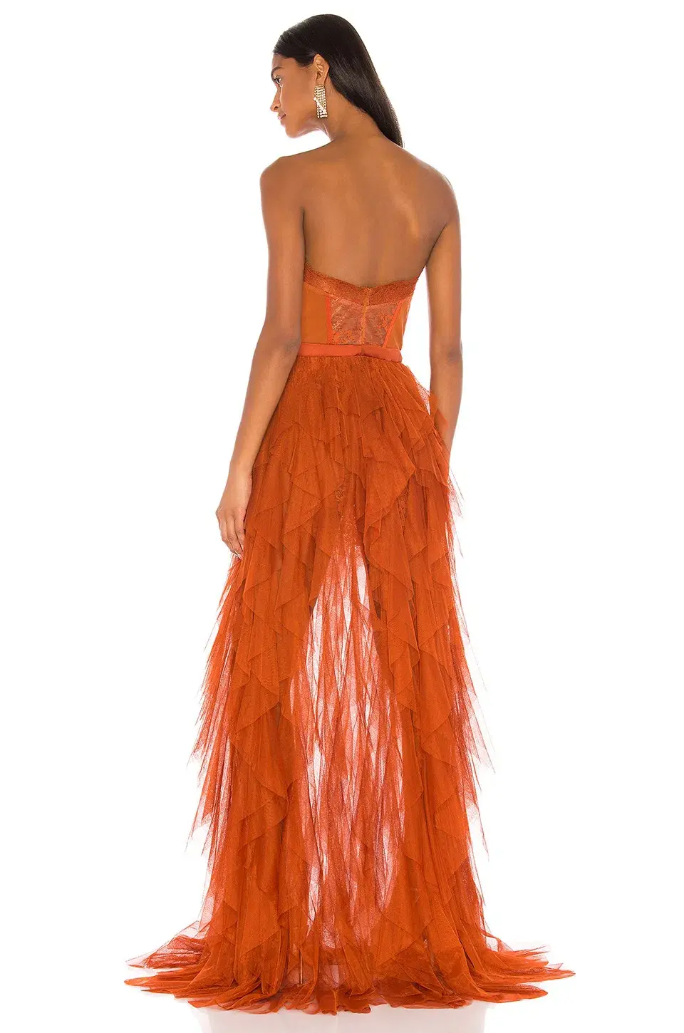 For Love and Lemons orange Bustier Orange Gown Size 8 - Image 2