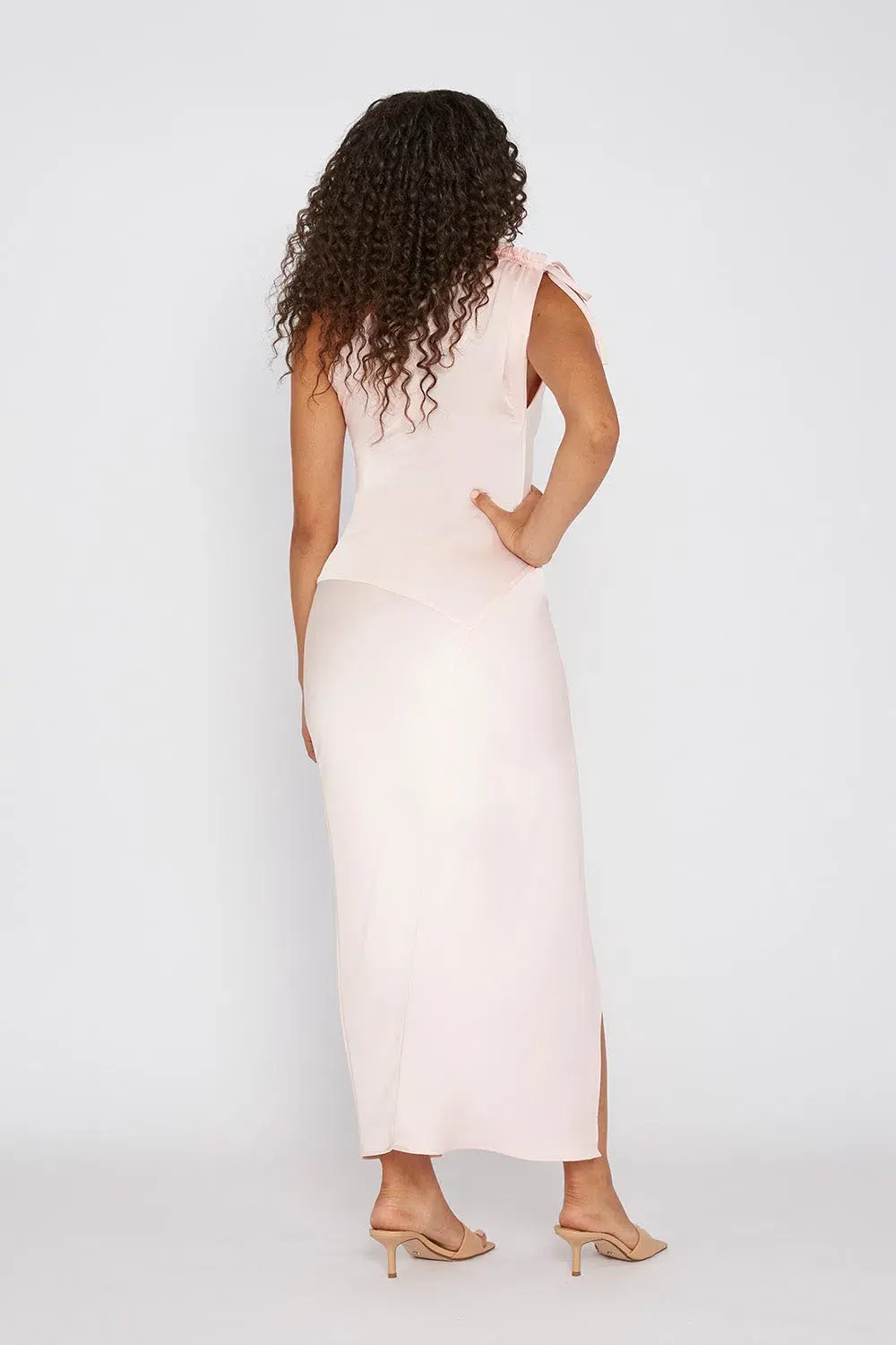 By Johnny One Shoulder Jasmine Dress Pale Pink Size 8  - Image 2