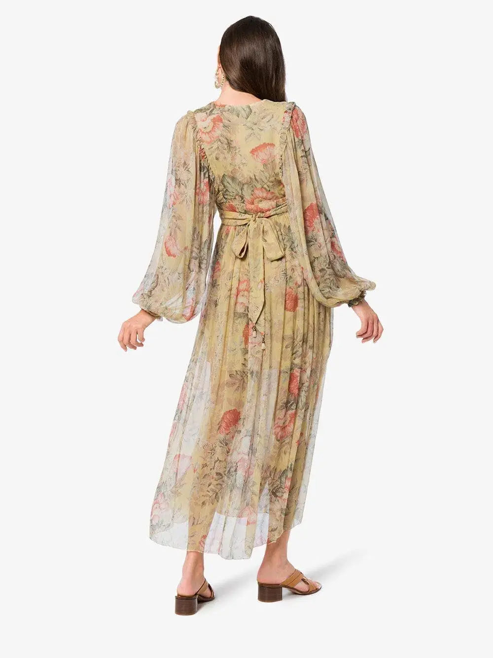 Zimmermann Melody Wrap Maxi Dress Floral Size 1/ AU 10 - Image 3