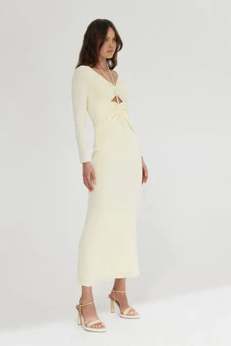 Significant Other Marie Dress Butter Yellow Size 6 - Image 4
