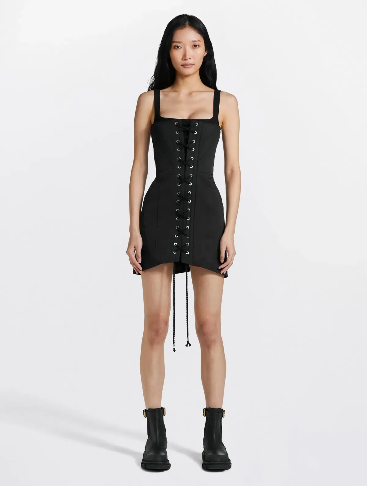 Dion Lee Laced Utility Corset Dress Black Size 8 / S - Image 1