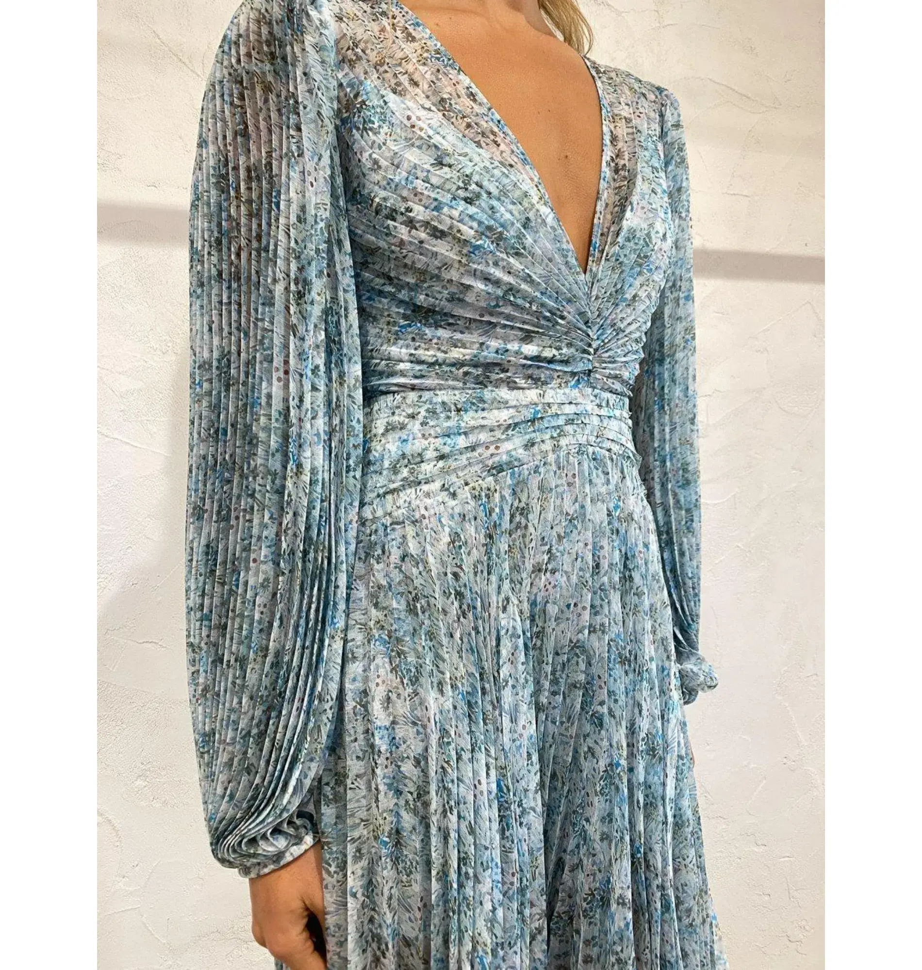 Acler Astone Dress In Blue Fields Size AU 12 - Image 3