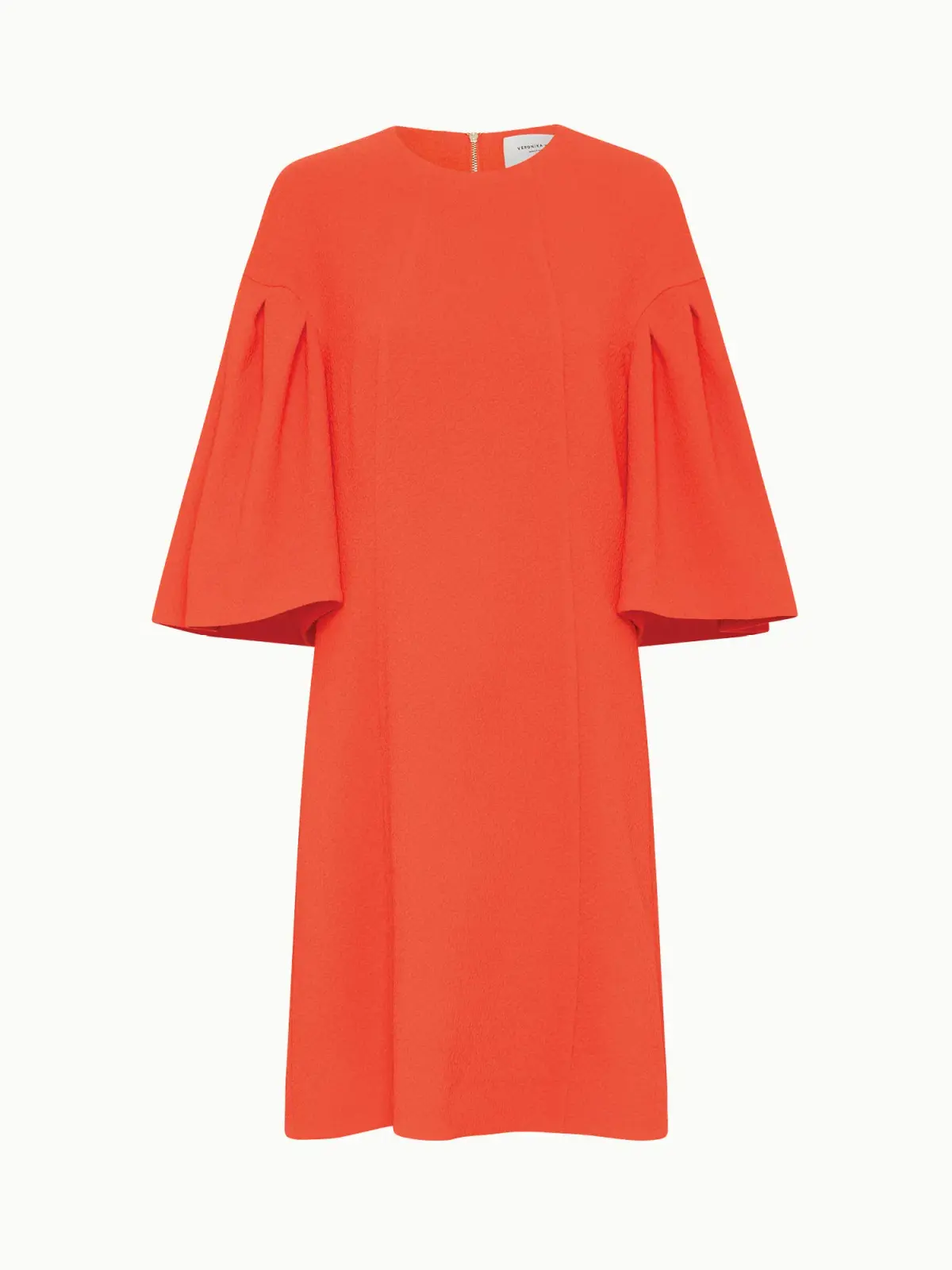 Veronika Maine Stretch Cloque Shift Dress Red/Orange Size 6 / XS - Image 5