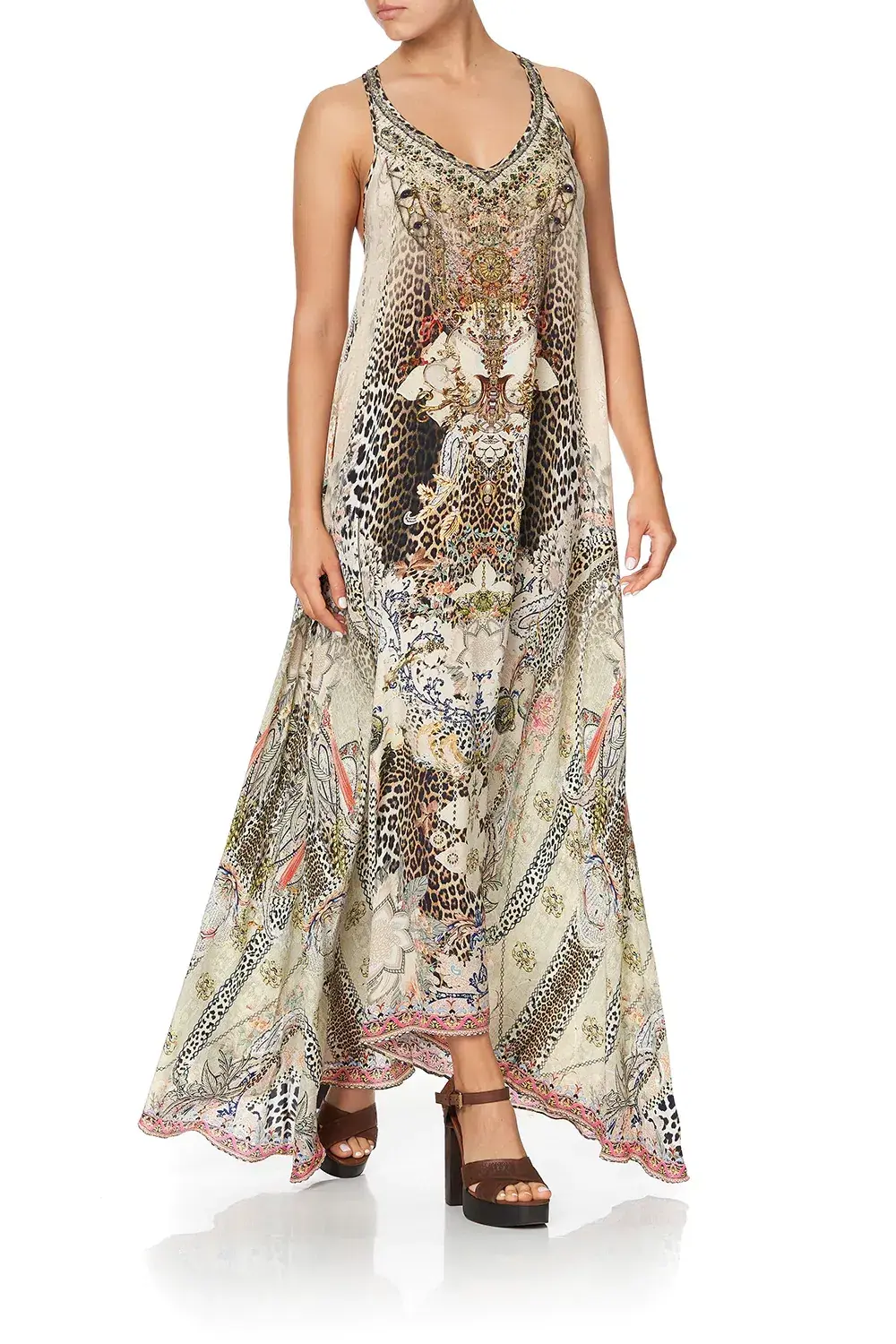 Camilla V Neck Racerback Dress Forever Forever Print Size XS/Au 8 - Image 2
