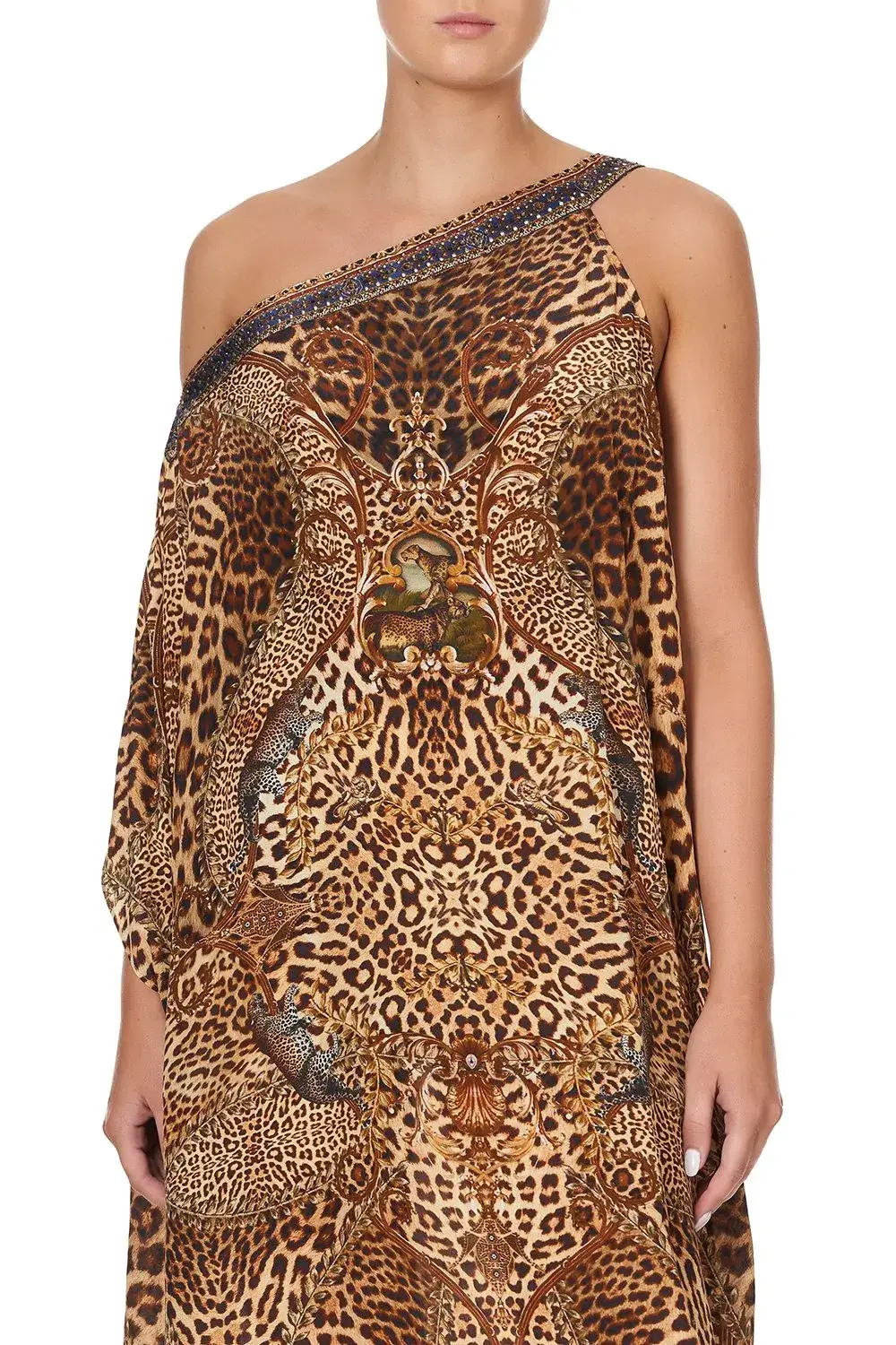Camilla Lady Lodge One Shoulder Kaftan with Neckband Print Size 8/S-M - Image 5