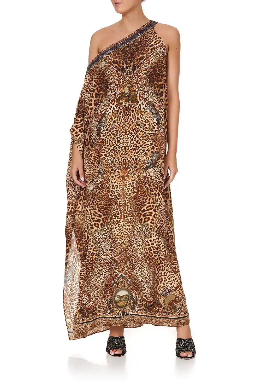 Camilla Lady Lodge One Shoulder Kaftan with Neckband Print Size 8/S-M - Image 3