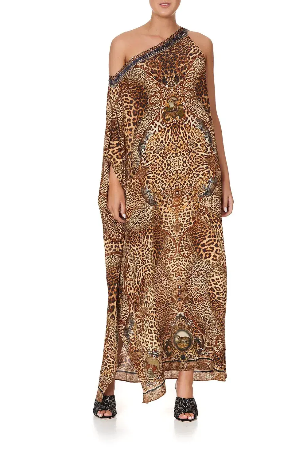 Camilla Lady Lodge One Shoulder Kaftan with Neckband Print Size 8/S-M - Image 2