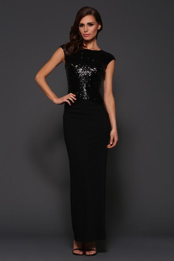Elle Zeitoune Black Sequin Ruby Dress Black Size 10 - Image 1