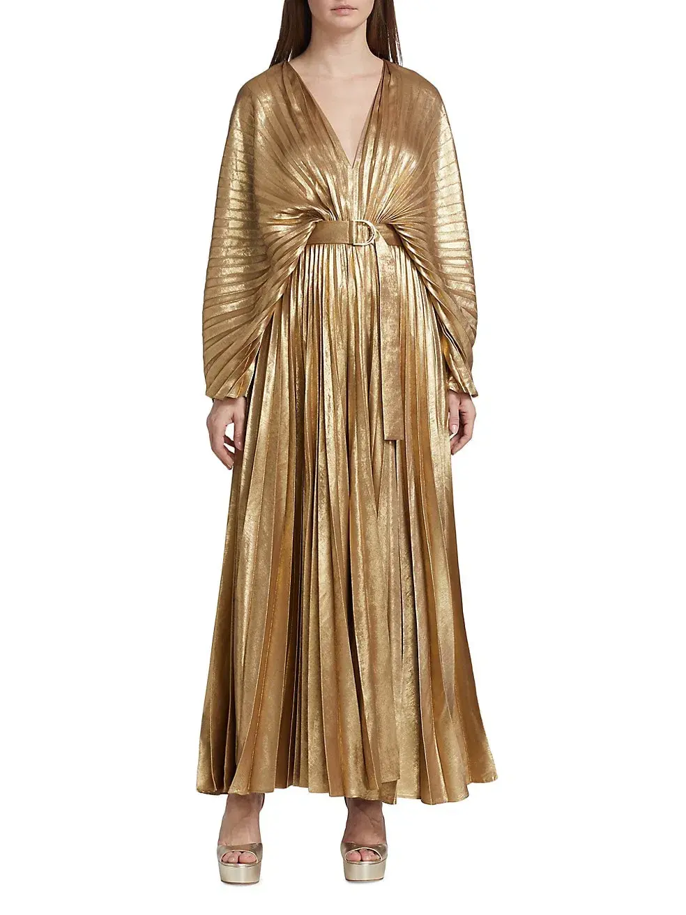 Acler Westover Dress Gold Size 8 for rent on The Volte - main image