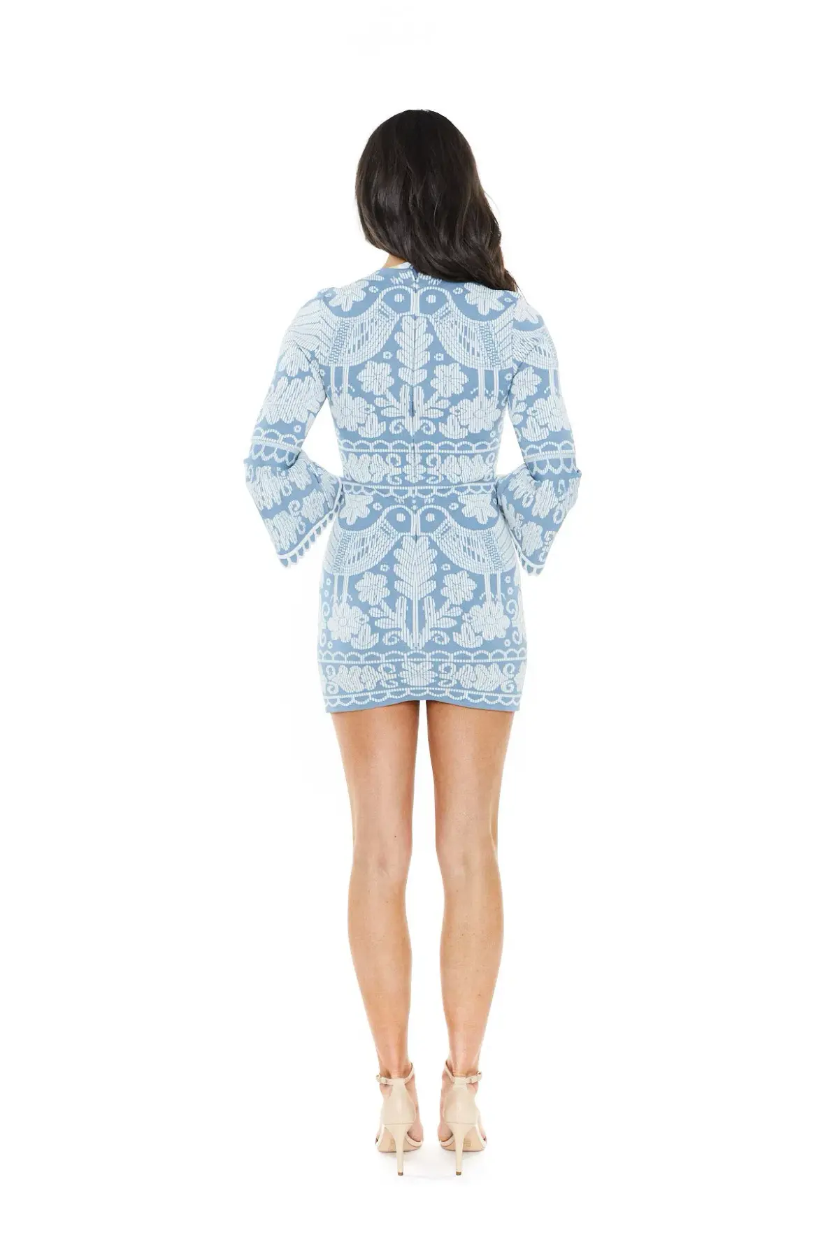 Alice McCall La Javanaise Mini Dress Blue Print Size 6 - Image 3