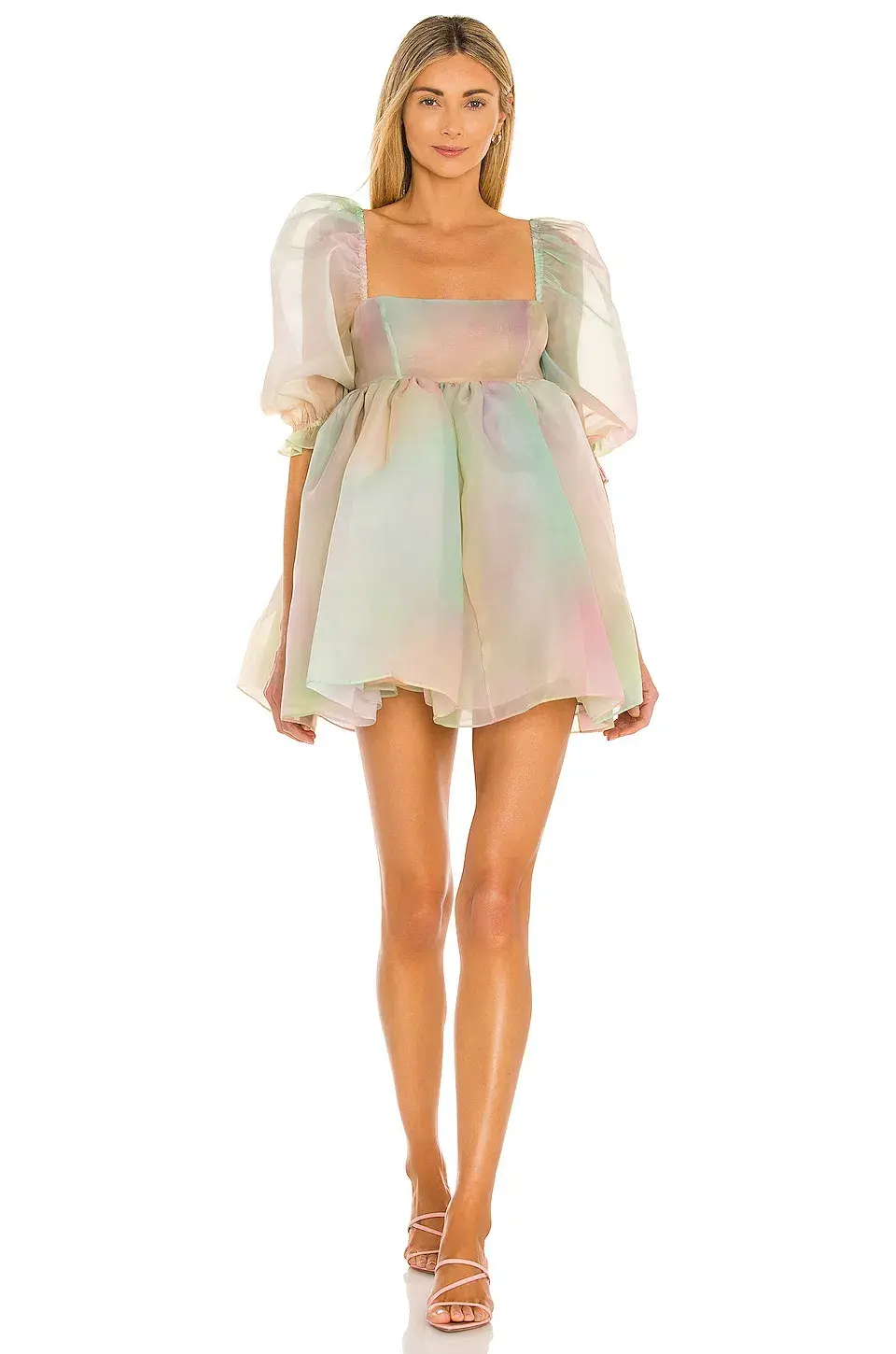 Selkie The Rainbow Puff Dress Print Size S/AU 8 - Image 1